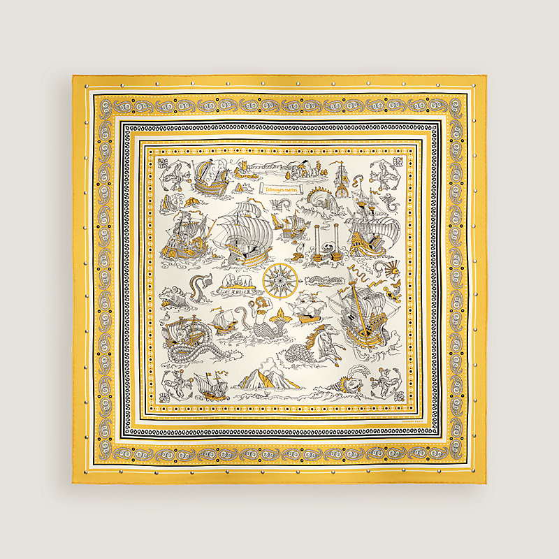 Tatouages Marins Bandana studded scarf 70 | Hermès Netherlands